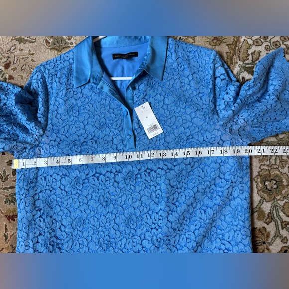 NWT Banana Republic Women Blue Lace Dress Size Medium - Picture 10 of 11